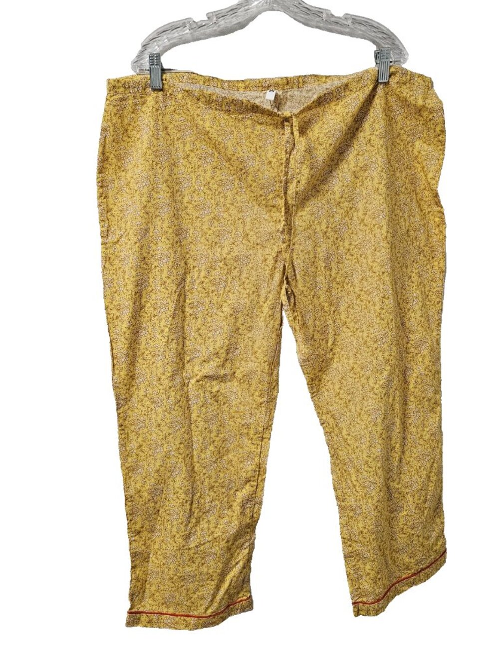 DOMI Women Pajama Pants Size Large Floral Org. Cotton